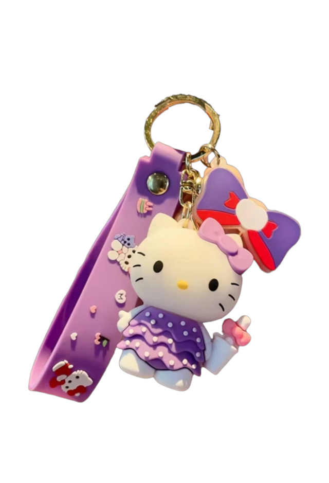 Schlüsselanhänger Hello Kitty lila
