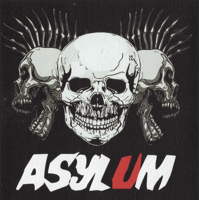 Asylum 3 Skulls 75mm x 75mm Patch