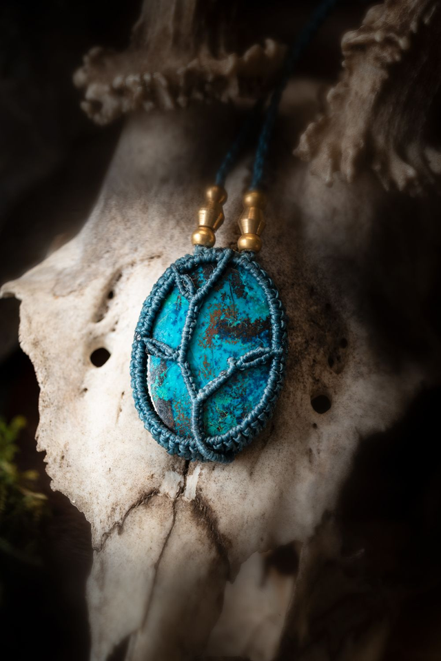Poséïdon - Collier avec Shattuckite