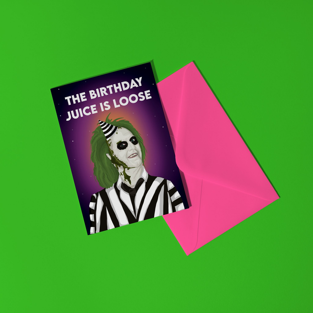 Beetlejuice Birthday Card - Greeting Card 