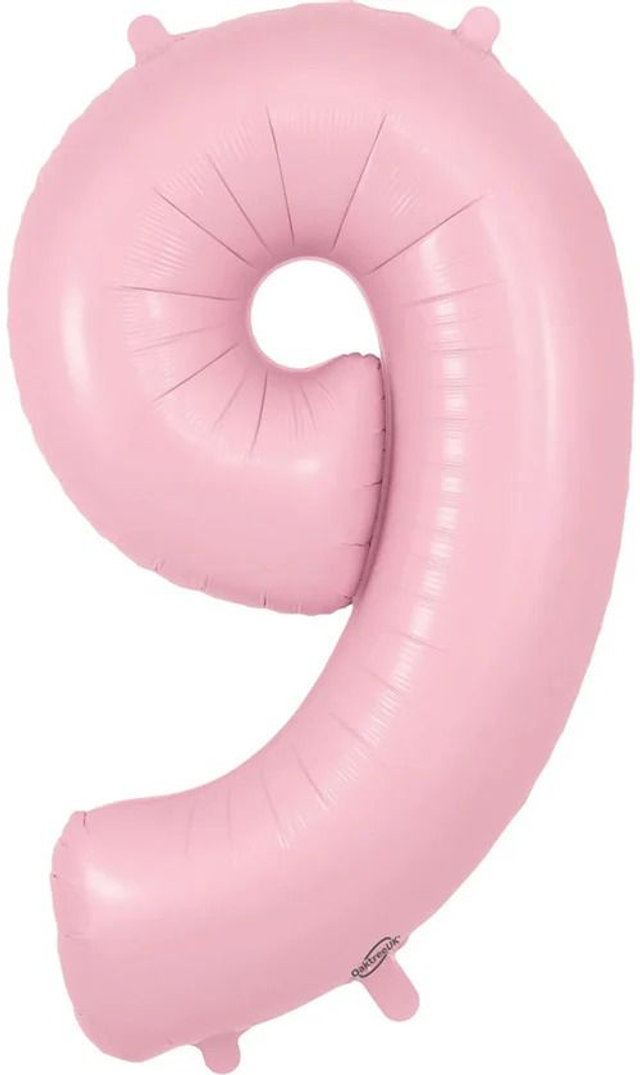 34" NUMBER 9 MATTE PINK FOIL