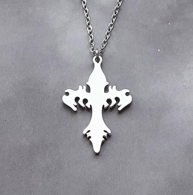 Steel Cross Necklace 