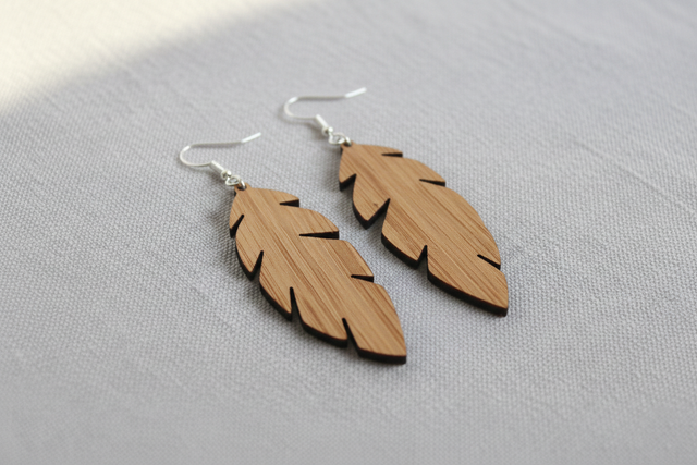 BOUCLE D'OREILLE N°32 : Plume #3