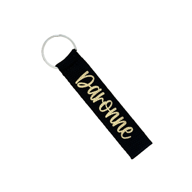 Porte Clé Noir et Doré Daronne