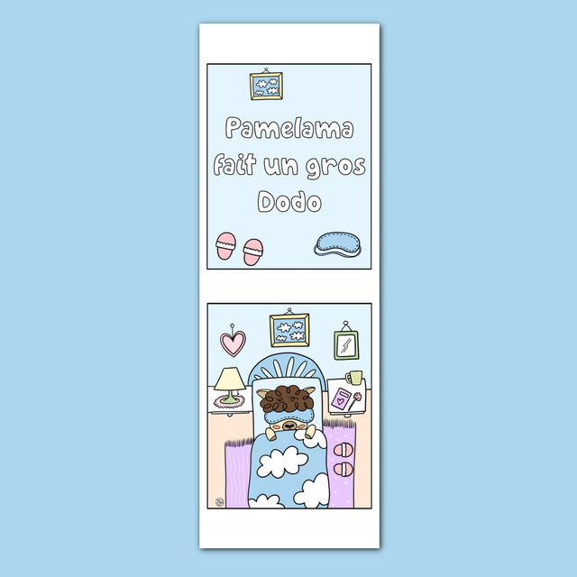 Marque-page Pamelama fait un gros dodo