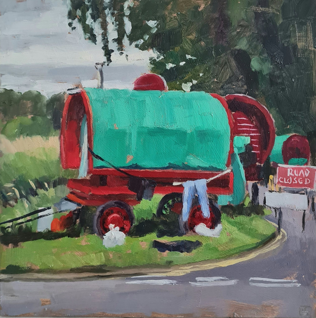 Painting 'Bow Top Wagons' 