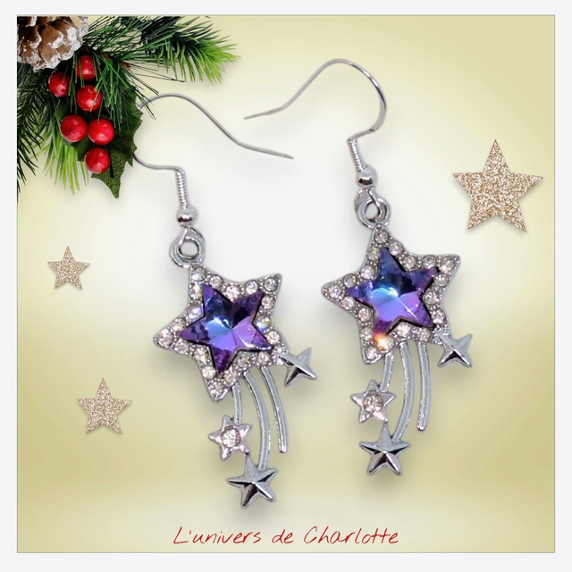 Boucles d'oreilles "Étoile filante" BO-205