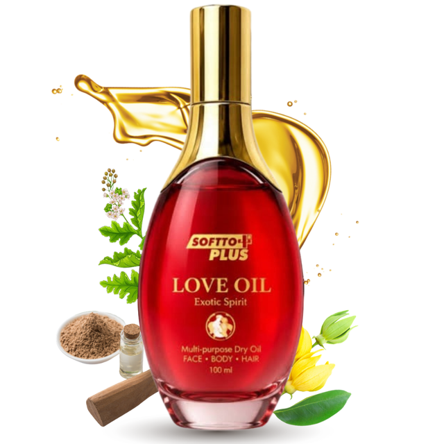 SOFTTO PLUS 120ml Turecki Olejek do Włosów, Twarzy i Ciała LOVE OIL
