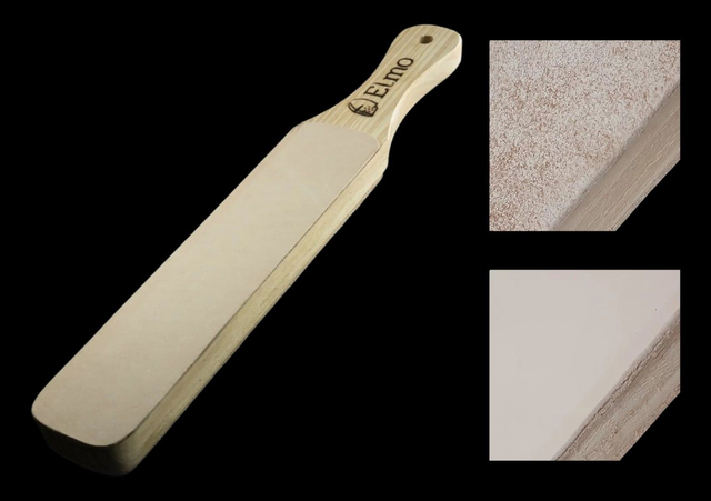 Strop de Couro Dupla Face Elmo Afiar Amolar Faca Canivete