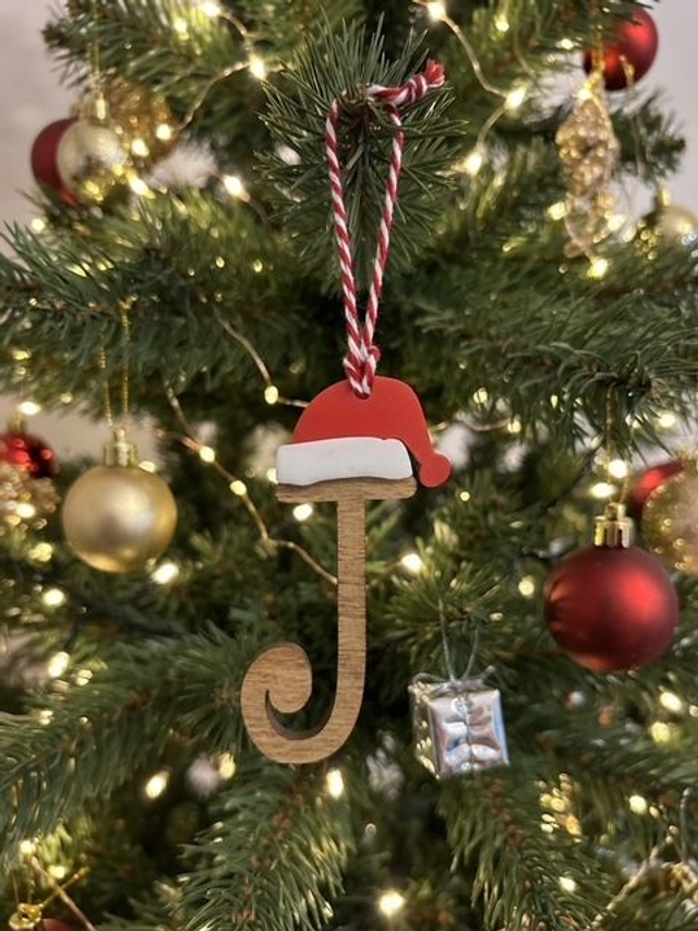 Personalised Wooden Christmas Tree Letter Ornaments