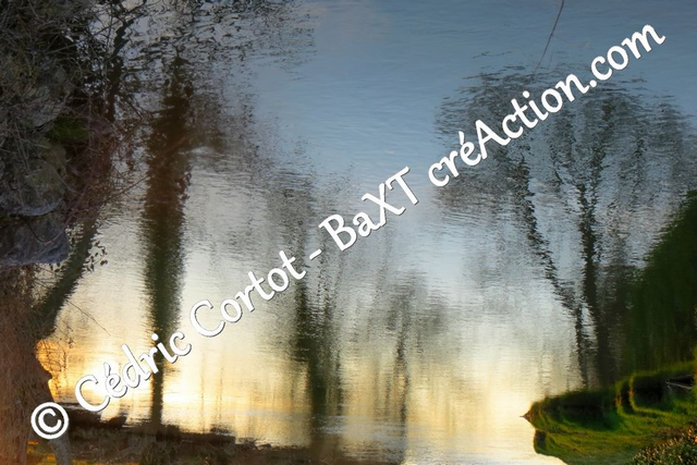 Impression sur alu dibond - Reflets et cours d'Eau (ref 7971)