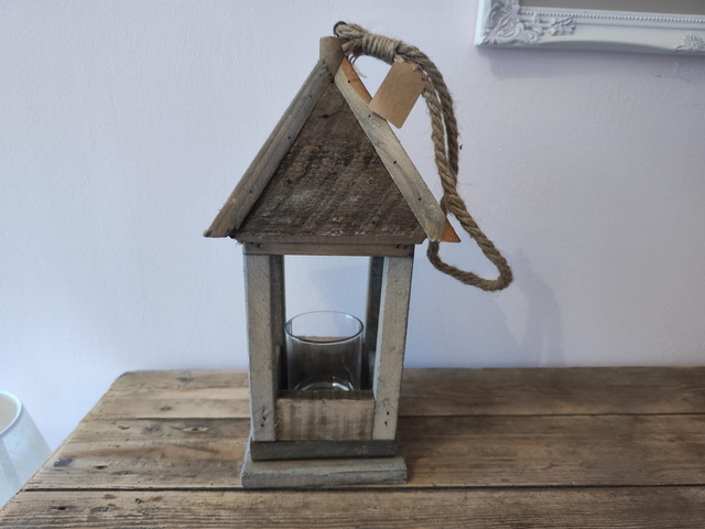Pallet wood Hanging Tealight Holder / Lantern