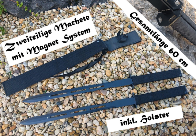 NEU schwarzes Ninja Schwerter Katana Macheten Set für Cosplay Sammler Outdoor