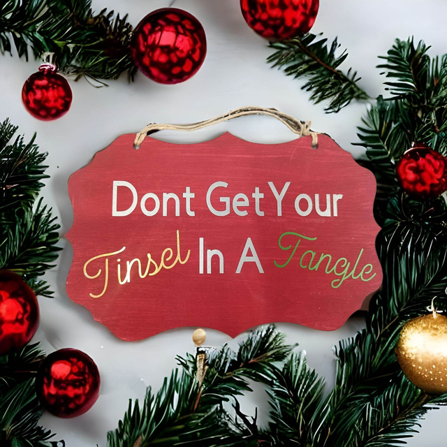 Personalised Christmas Wooden Signs