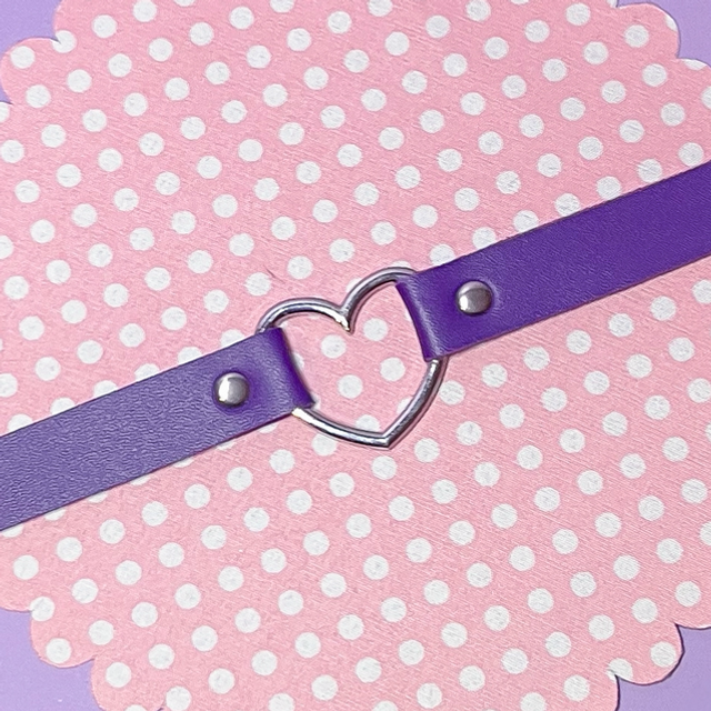 Heart Choker Lila