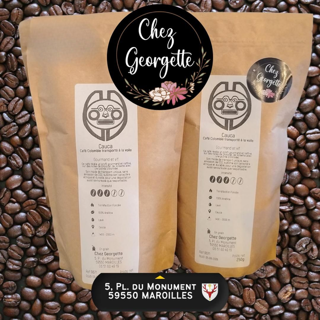 🆕 CAFÉ D'EXCEPTION COLOMBIE CAUCA - Transport à la voile - Grains 250G