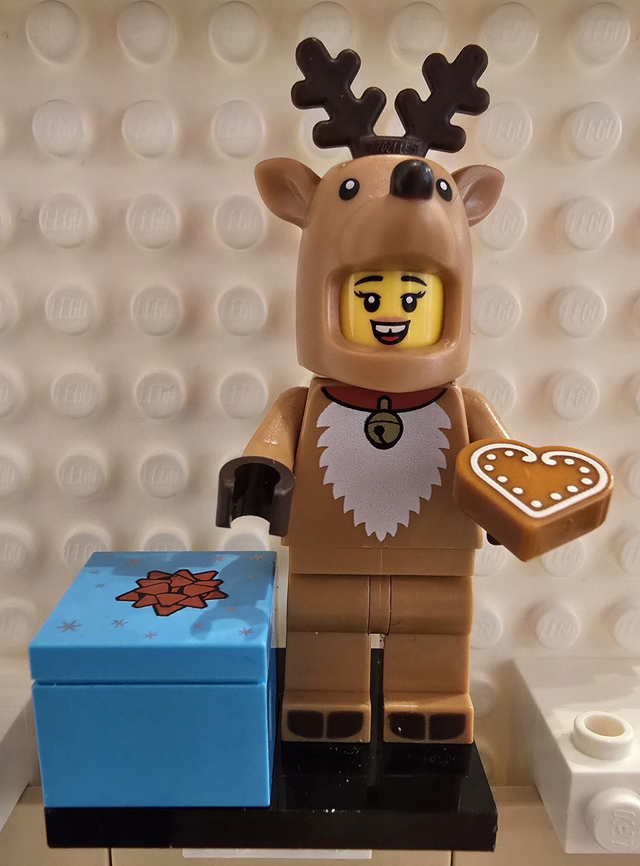 LEGO col401 Frau im Rentier Kostüm Minifigur