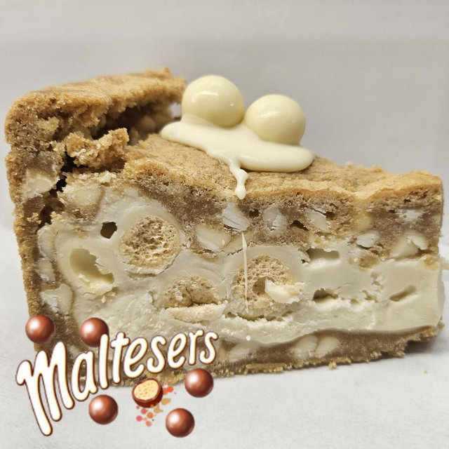 White Malteser Cookie Pie Slice 