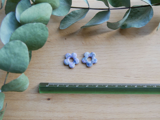 Mini bloom 5 pétales lila mix doré