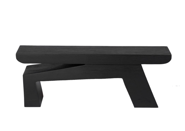 Table basse Burned Wood