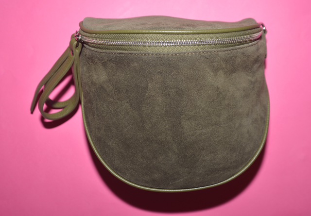 Comfy GIOIA camoscio verde militare/argento