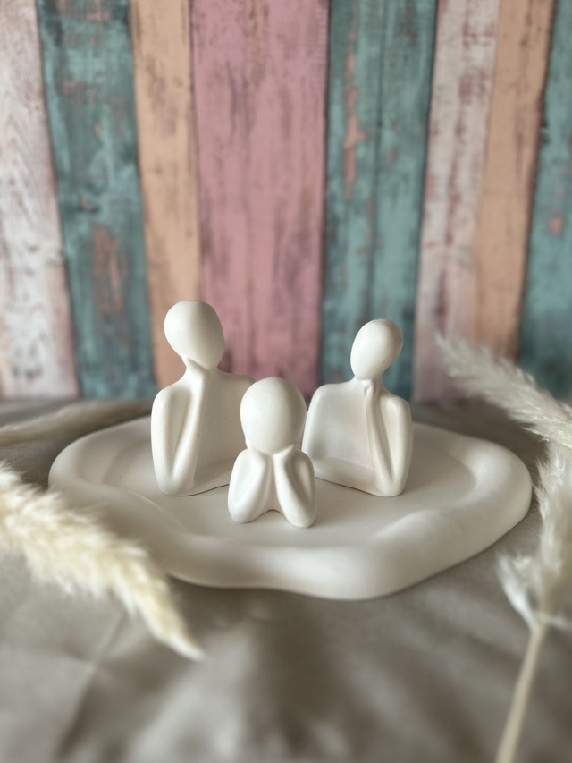 Familien Statuen minimalistisch – Moderne Wohndeko für Zuhause