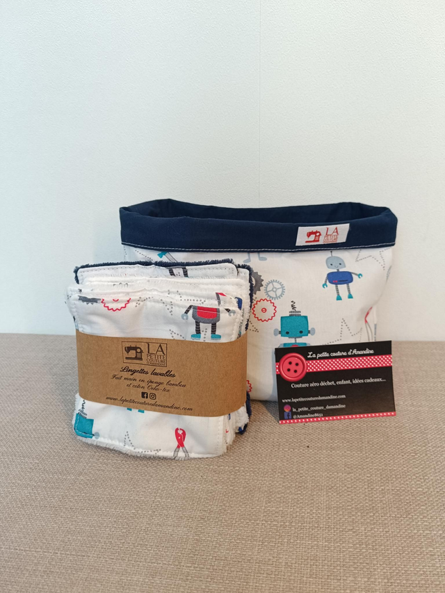 Panière et ses cotons robots