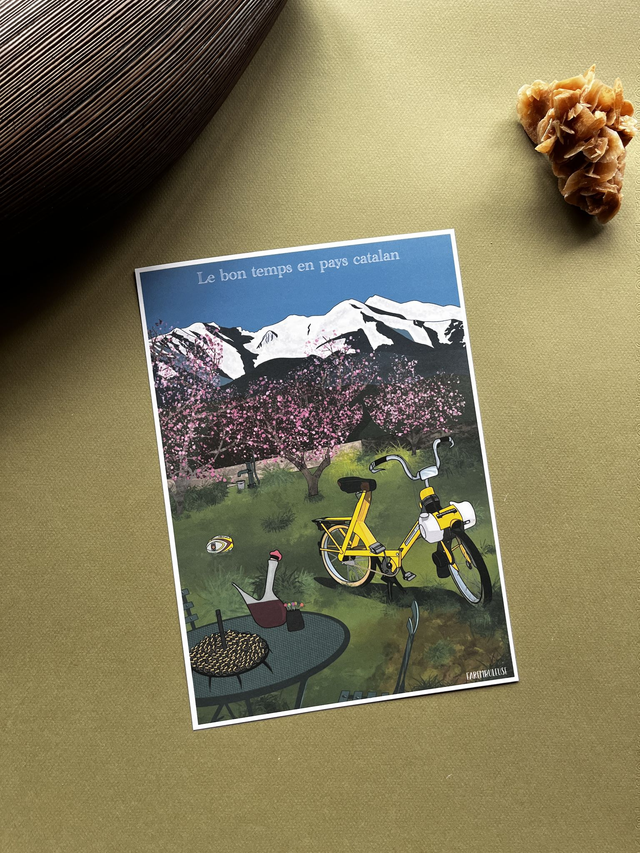 Affiche "Le bon temps en pays Catalan"