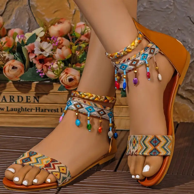 Women Handmade Bohemian Roman Sandals