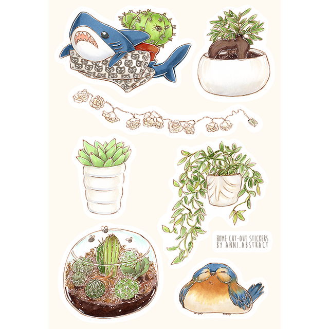 Original Art | "Home" Kiss-Cut Vinyl Sticker Sheet