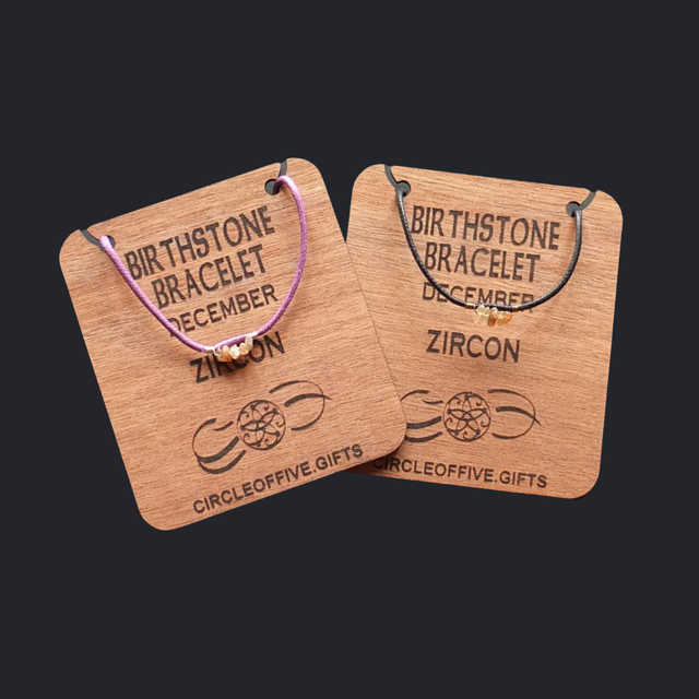 12 Birthstone Bracelet - December - Zircon