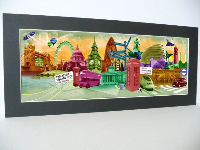 London &#039;Colourised&#039; Print