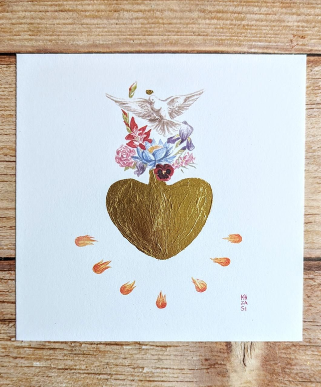 Carte ex-voto 7 dons de l&#039;Esprit