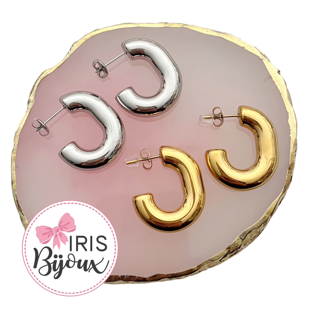 Orecchini cerchio imperfetto 