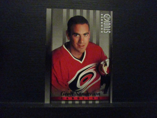 Geoff Sanderson - NFL 1997 Donruss Studio Ice Hockey Original Trading Card #84