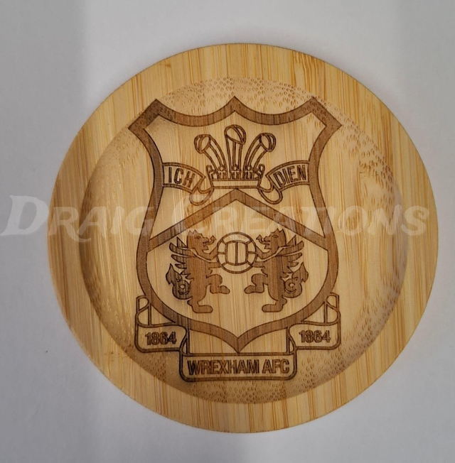 Wrexham AFC Bamboo Coaster