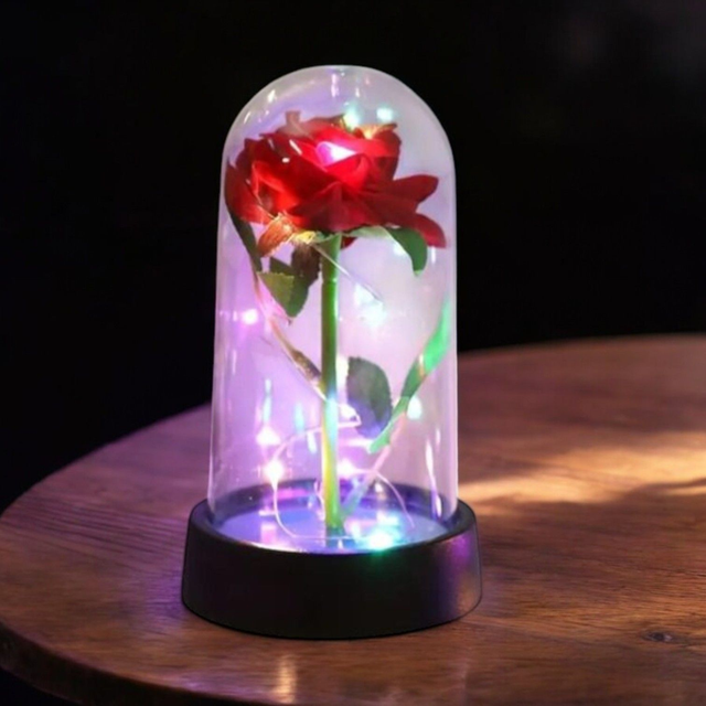 Ewige Rose mit LED-Lichter