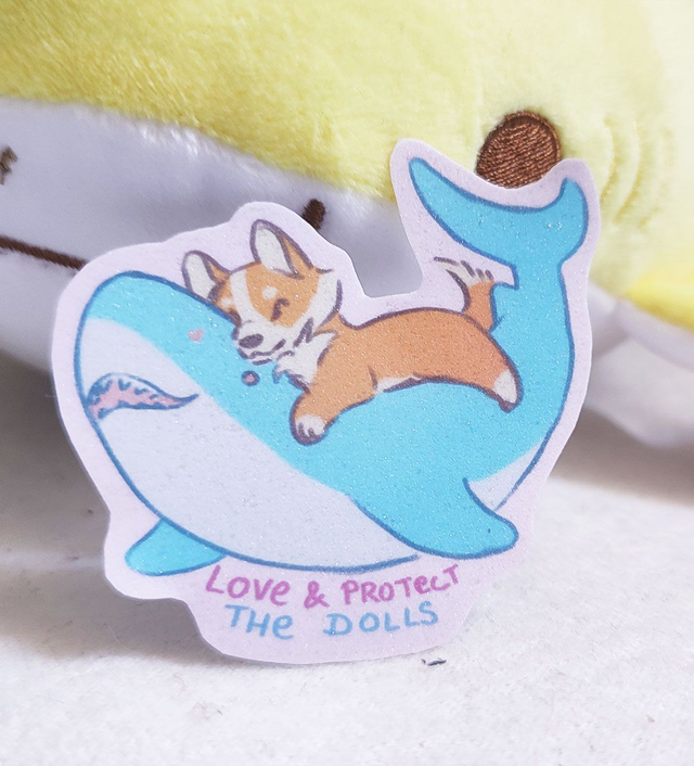 Sticker Corgi Blahaj