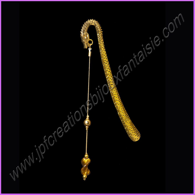 Marque-page dragon doré