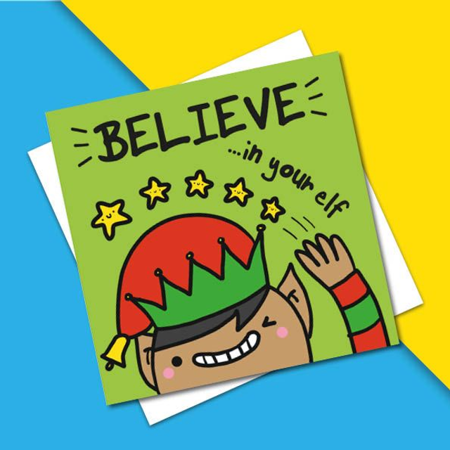 Believe in Your Elf Christmas Card 