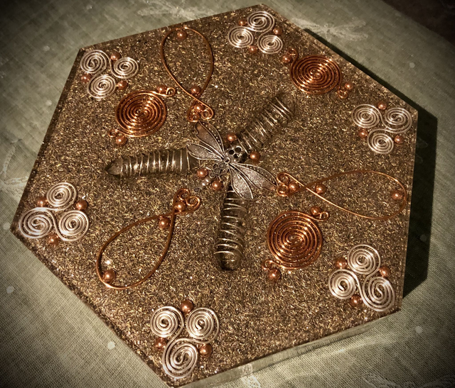 Odonata Hexagonal Orgonite (large)