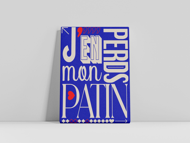 J'EN PERDS MON PATIN - Format A6 - Bleu