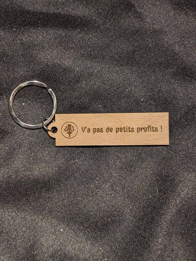 Porte clé mot du nain - y'a pas de petits profits !