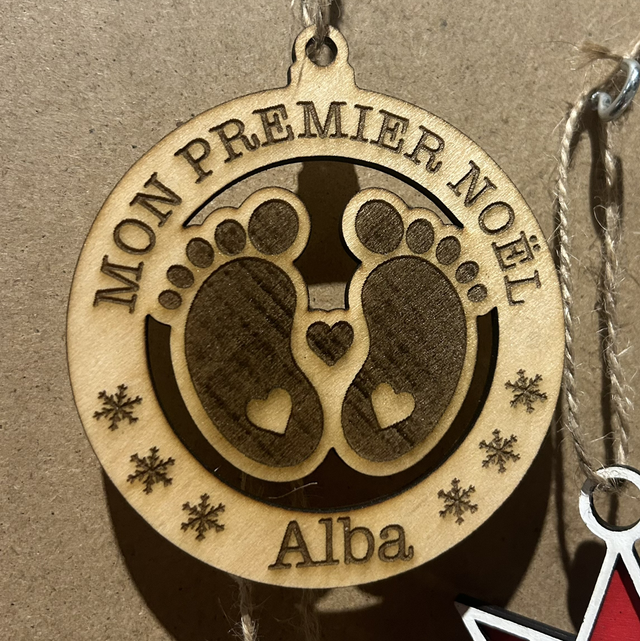 🎄 Boule de Noël “Mon 1er Noël” personnalisée 🎄