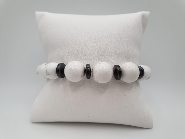 Bracelet Howlite 10 &amp;14mm