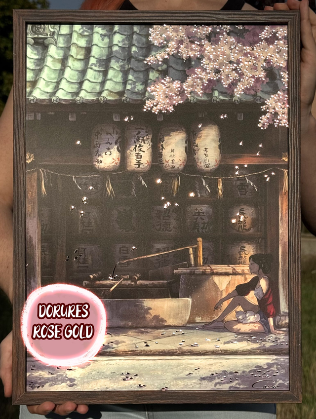 Printemps - A3 avec dorures rose gold 