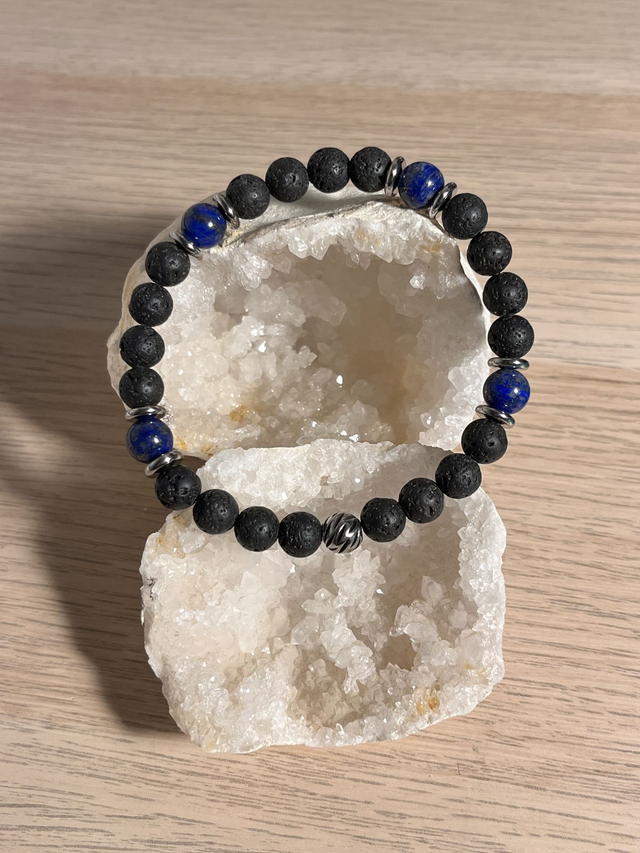 Bracelet Pierre de Lave/Lapis-Lazuli &quot;A&quot;