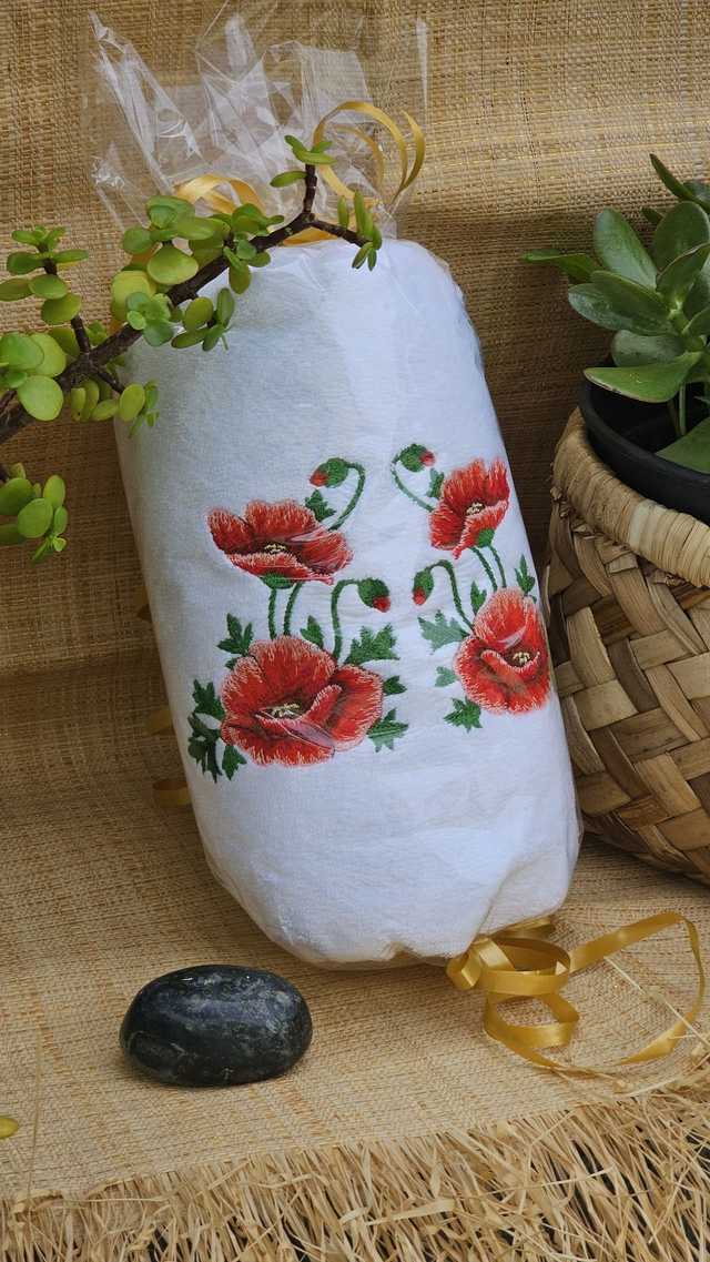 Serviette de bain "Coquelicot"