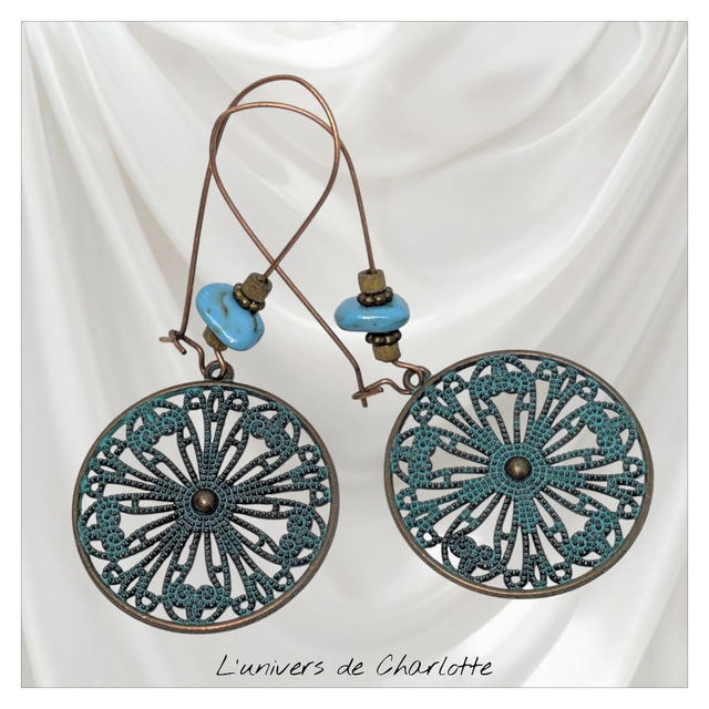 Boucles d'oreilles "Cercle dentelle" BO-121