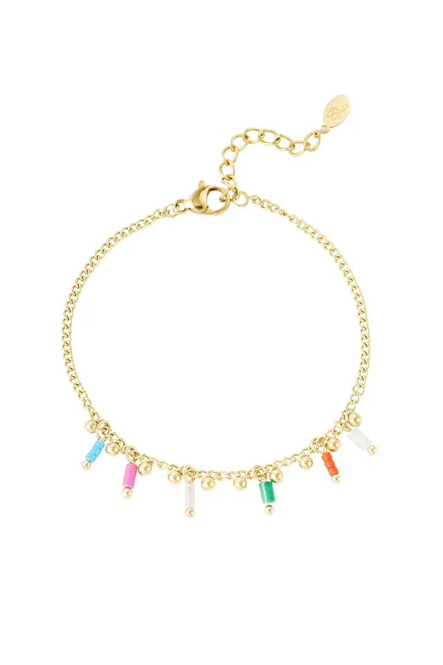 Bracelet Messy colors - goud / 0292134-187